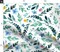 Blossom Garden Watercolor Blooms Blue Yellow Pink Delicate Botanical Custom Printed Fabric by Spoonflower Various Fabrics by the Yard or Fat Quarter